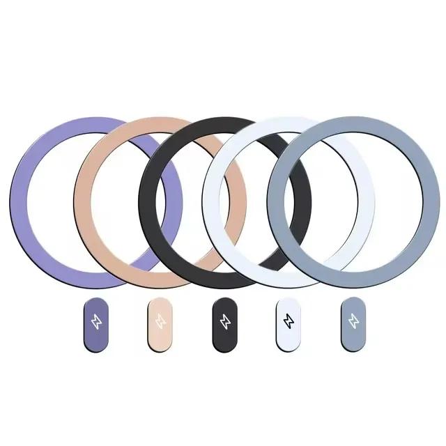 1/5KS Magnetická nálepka Kovový kroužek pro Magsafe Bezdrátové nabíjení Kruhový nabíjecí disk Magnetické nálepky Pro iPhone 16 15 13 Pro Max