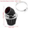 uxcell Round Taper Replacement Universal 38mm Elbow Conical Air Filter Round Taper Replacement for Motorcycles Silver Tone