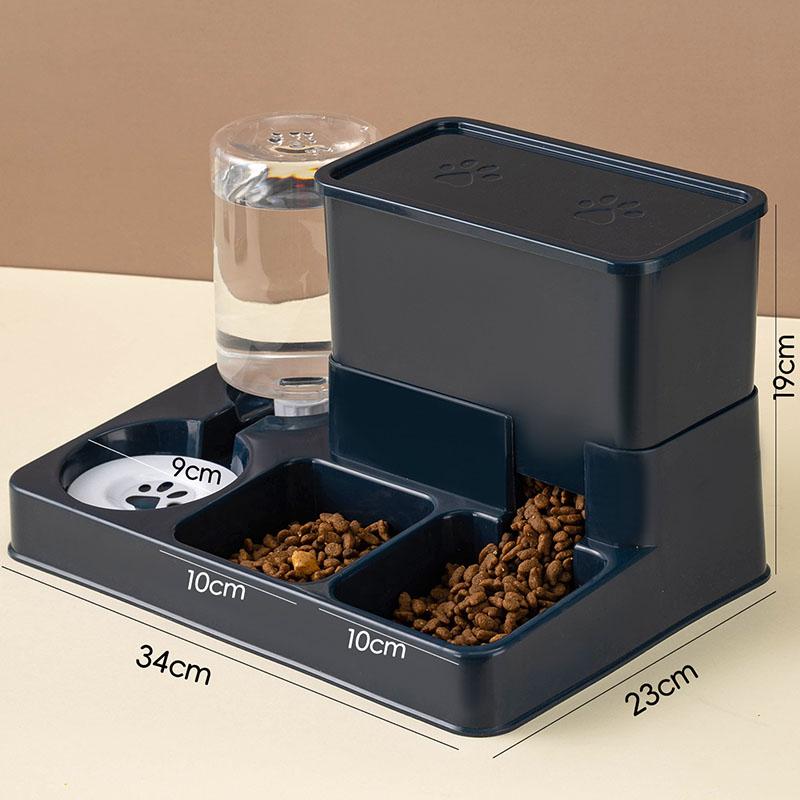 Automatic Cat Feeder Water Dispenser Integrated Pet Food Bowl Drinking Fountain Dual Use Dog Kitten Feeding Watering Pet