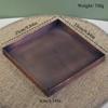 Rectangle Shape Copper Fruit Tray,Retro Engraving Hammer Texture Home Portable Food Plate,Snack Plate Table Wedding Decoration