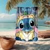 Custom Name Ultra-Soft Beach Towel with Stitch Theme,Ideal for Pool - Camping, Diving - Perfect Travel Essential, Vibrant Beach Towel.
