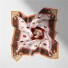 Twill Silk Scarf Woman Fashion Painting Square Scarves Wraps Bandana Small Hijab Silk Foulards Tie Headband Neckerchief 53CM