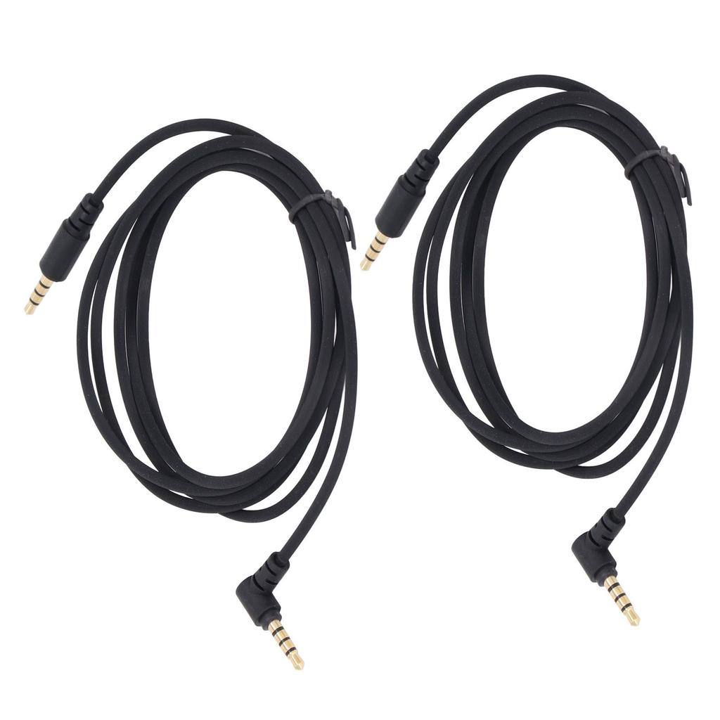 2pcs 90 Degree Right Angle Auxiliary Cord Replacement 3.5mm 1.5m Audio Cable for BlackShark V2 Pro