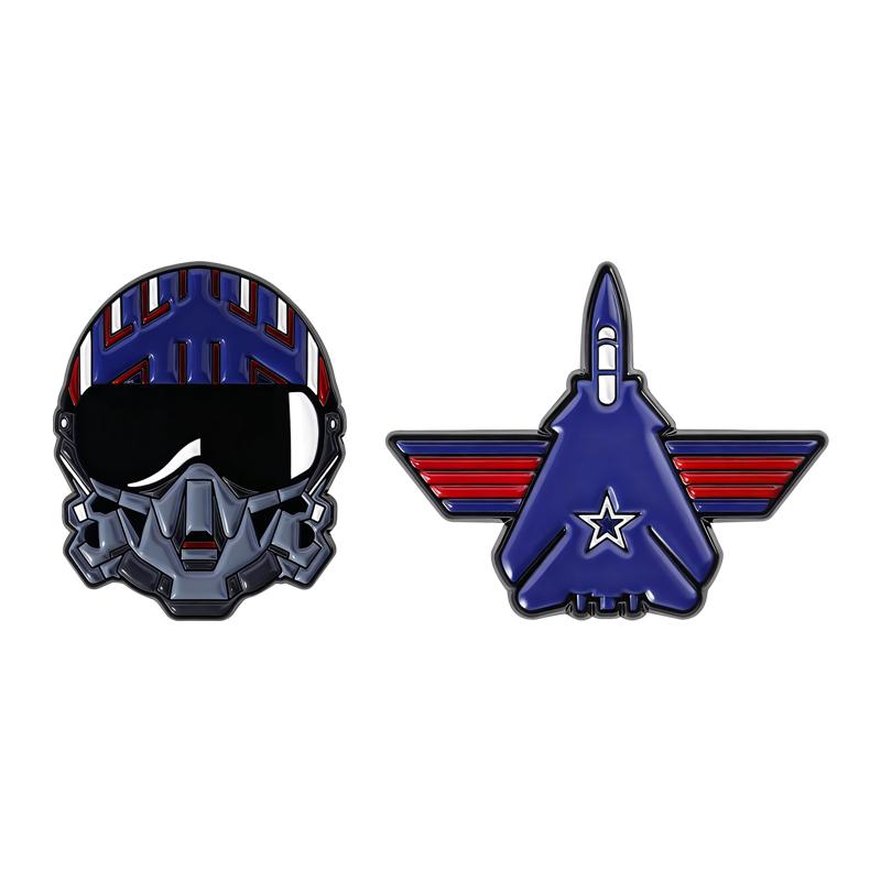 Action Movie Character Enamel Pins Classic Star Plane Pilot Brooches Lapel Badges Jewelry Gift for Fans Friends