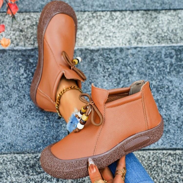 

2025 нишевый дизайн чувство квадратный носок короткие ботинки и ботильоны женские голова ретро ботинки Мартин мягкая кожа повседневные одинарные ботинки женские 43 светло-коричневого