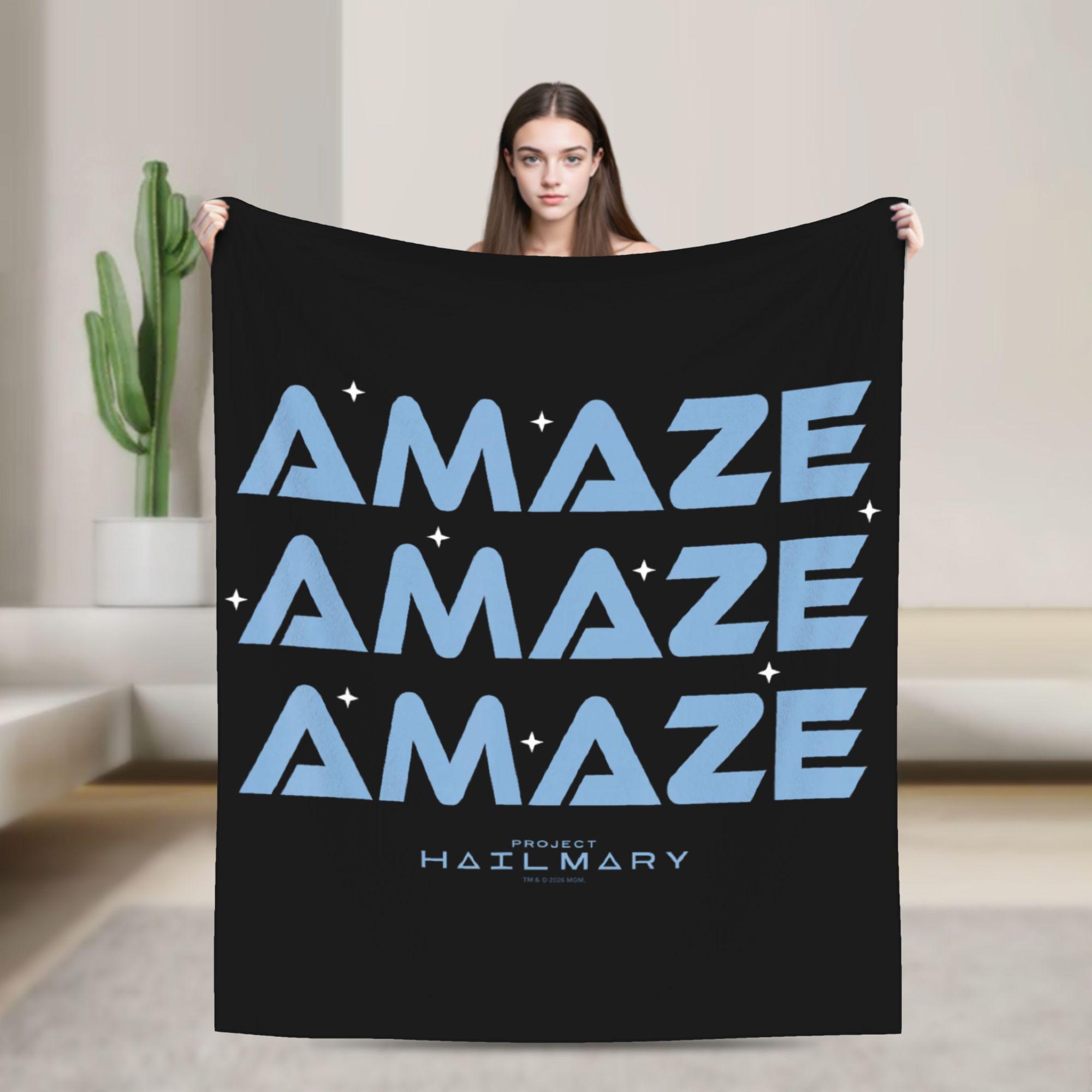 

Project Hail Mary Amaze Eridani-Rocky Flannel Fashion Blanket Neon Portrai Funny Throw Fashion Blanket Sofa Bedding Lounge Super Soft 75x90cm