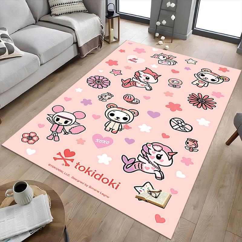 1 Stück tokidoki Valentinstag Teppich rutschfest Polyester Fußmatte für Büro.Schlafzimmer