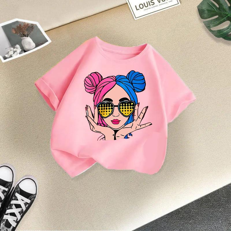 Kid T Shirt Cool Girl Printed Children T-shirt Kids 100% Cotton Clothes 2-13Y T-shirt Top Boys Girls Baby Tee