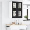 Wall Mounted Cabinet with Door 2 Pcs Black Oak Effect 60 X 31 X 40 Cm