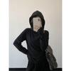 Women's Fleece Hooded Sweatshirt for Autumn/Winter - Slim Fit Long Sleeve Outerwear, Ideal for Outdoor Sports and Casual Wear