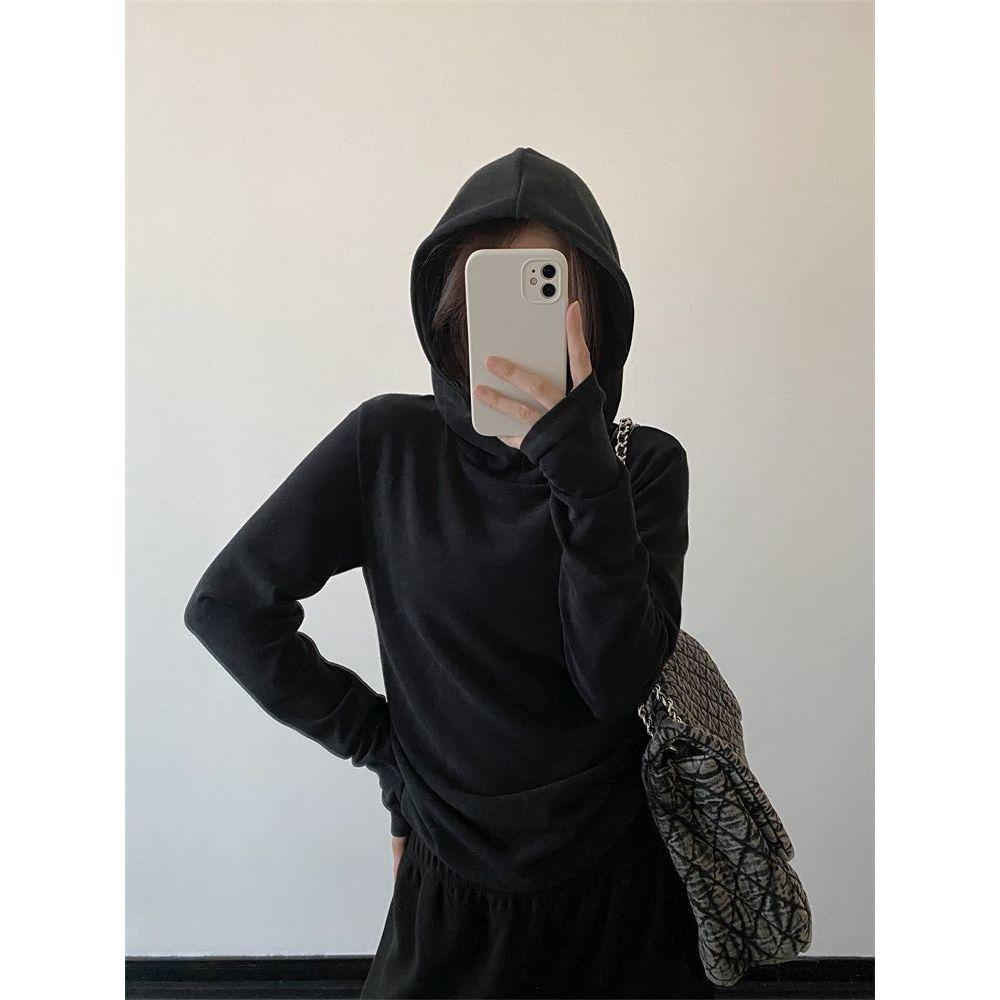 Women's Fleece Hooded Sweatshirt for Autumn/Winter - Slim Fit Long Sleeve Outerwear, Ideal for Outdoor Sports and Casual Wear