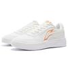 Li Ning Star River Classic Casual Durable Breathable Low-Top Skate Shoes Women sneaker White Orange AGCS254-2