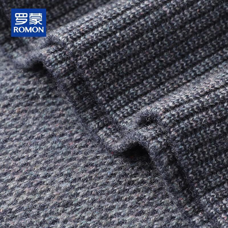 ROMON Men's 100% Cashmere Mock Neck Thick Warm Sweater