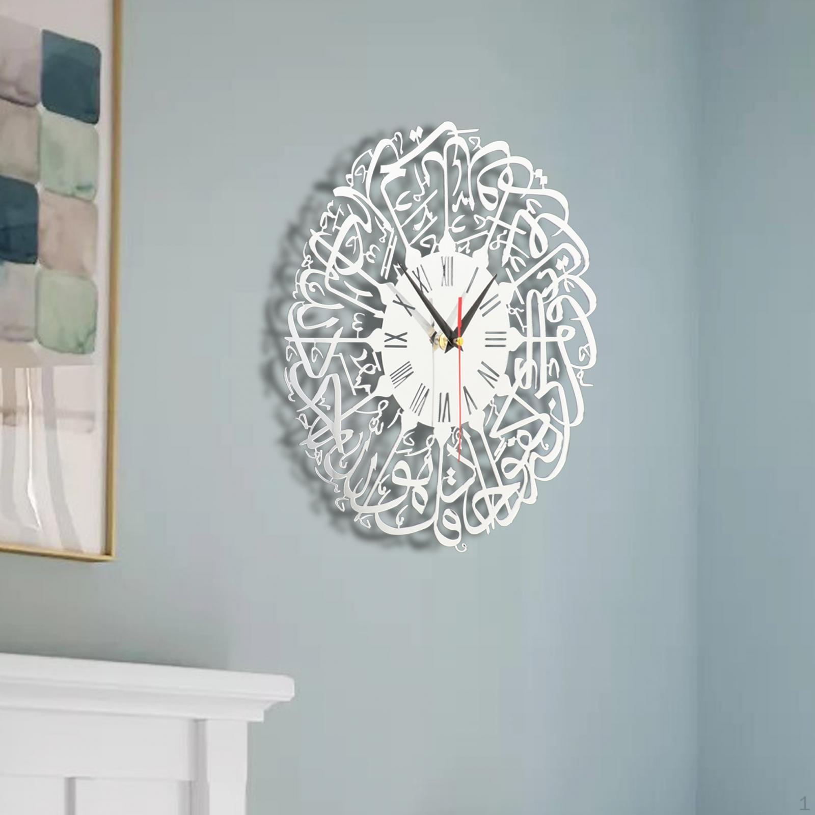 

Элегантные настенные часы Рамадан для домашнего декора - 18 дюймов, круглые, подвесные Style B