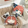 Nilou Cute Genshin Impact Cushion Cover Silky Short Plush Invisible Zipper Dustproof Sofa Pillow Case For Home Decor
