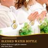 SacredVials - 12 Blessed Holy Water Containers of 0.5 floz, Glass Vessels with Colored Caps and Communion Gift Packaging for Church and Family (Gold,