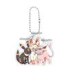 Kawaii Couple Eevee Umbreon Jolteon Anime Acrylic Keychain Accessories Cartoon Backpack Charm Keyring Acrylic Ornaments Toy Gift