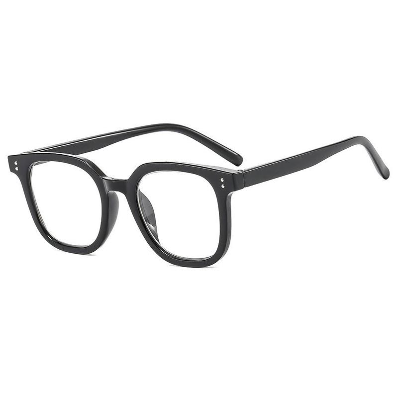 Lunettes de soleil pour femmes, monture noire, poudre, blush, sans maquillage, embellissement de soi, monture carrée large