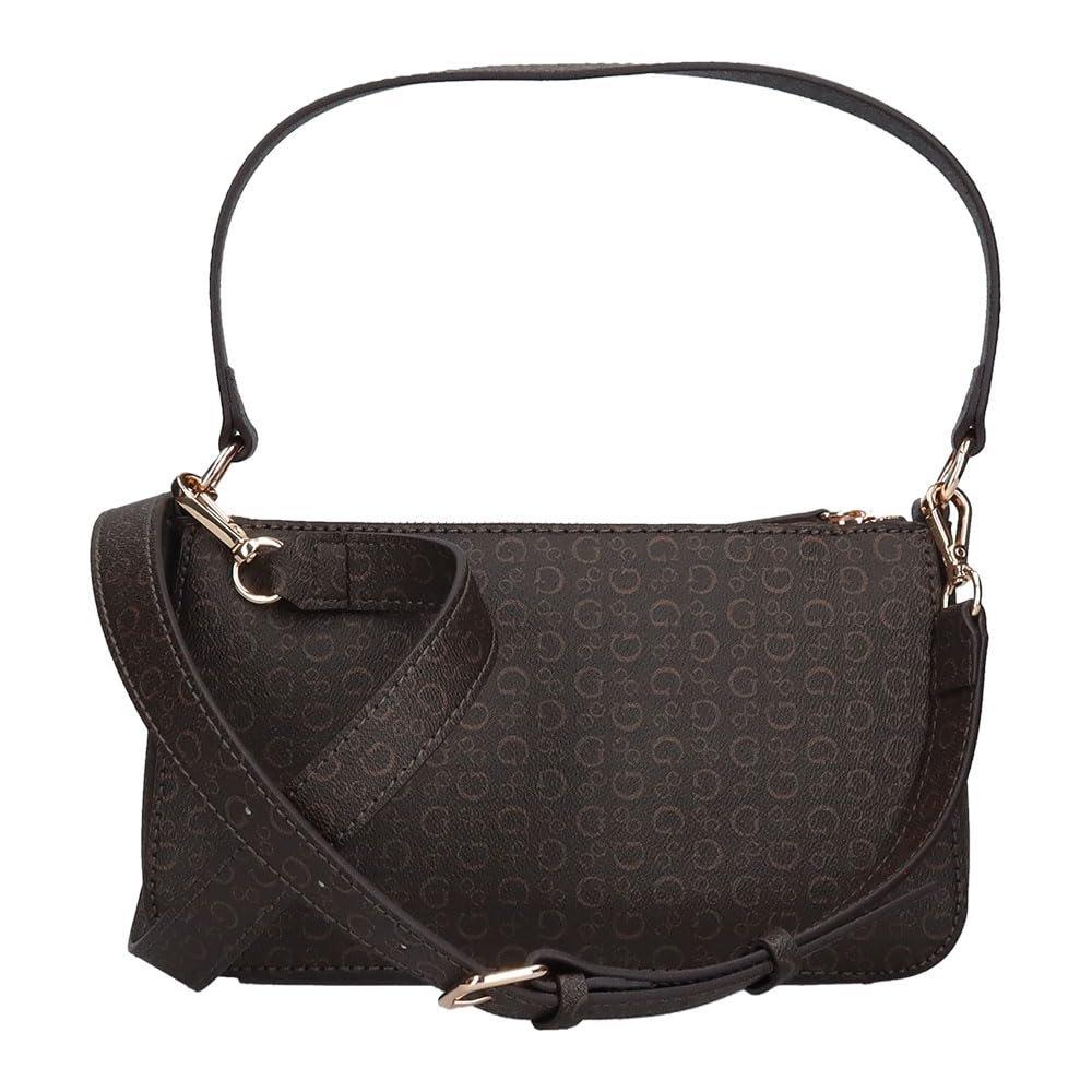 GUESS Tabitha Mini Shoulder Bag SG199972 NAT Natural, Monogram Crossbody Bag with Removable Strap for Women