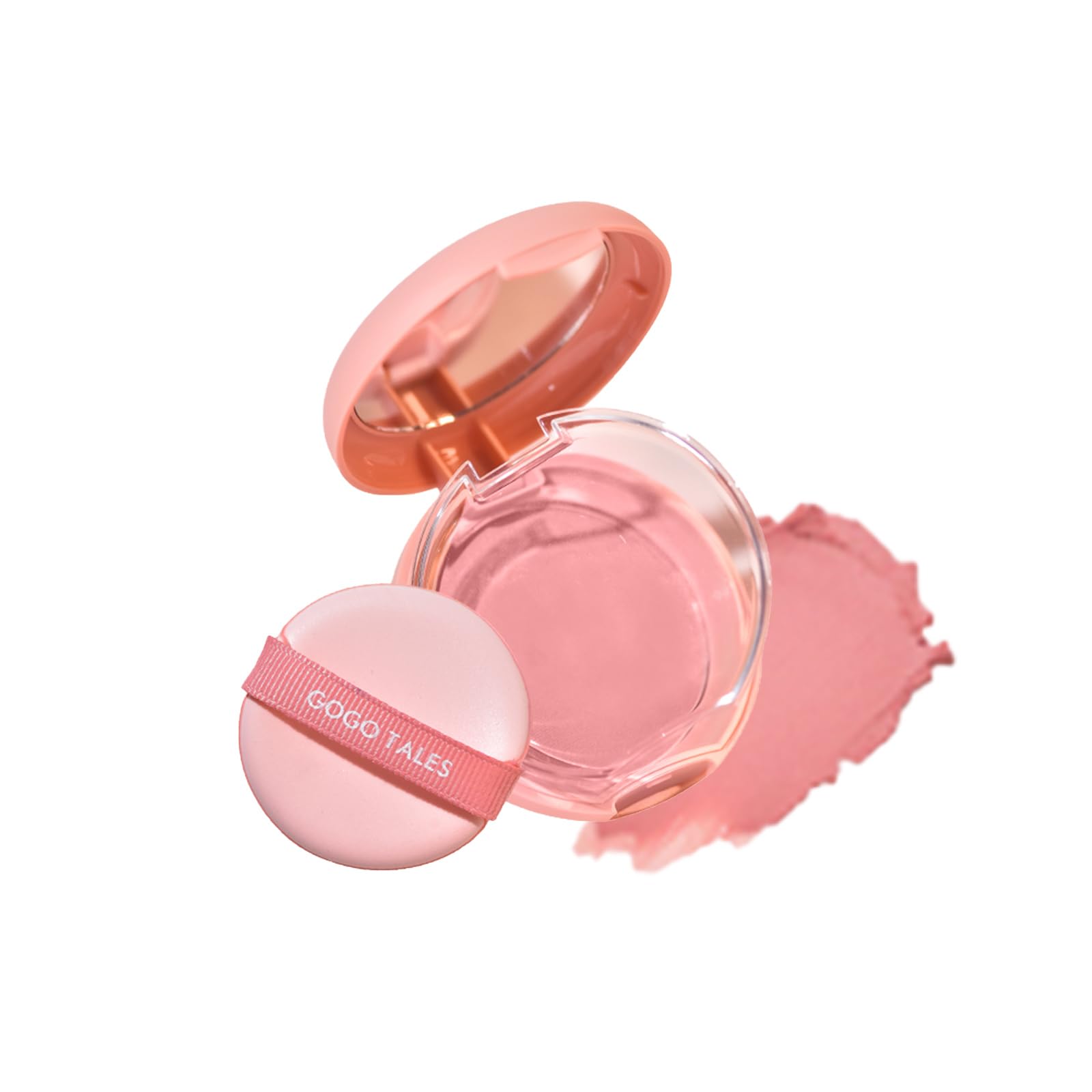 

HOJO WOO Cream Cheek, Matte, Natural Color, Soft Focus, Healthy Glow, Long-Lasting, Non-Sticky, Adheres to Cheek Makeup, Compact #3 Puff Puff Peach