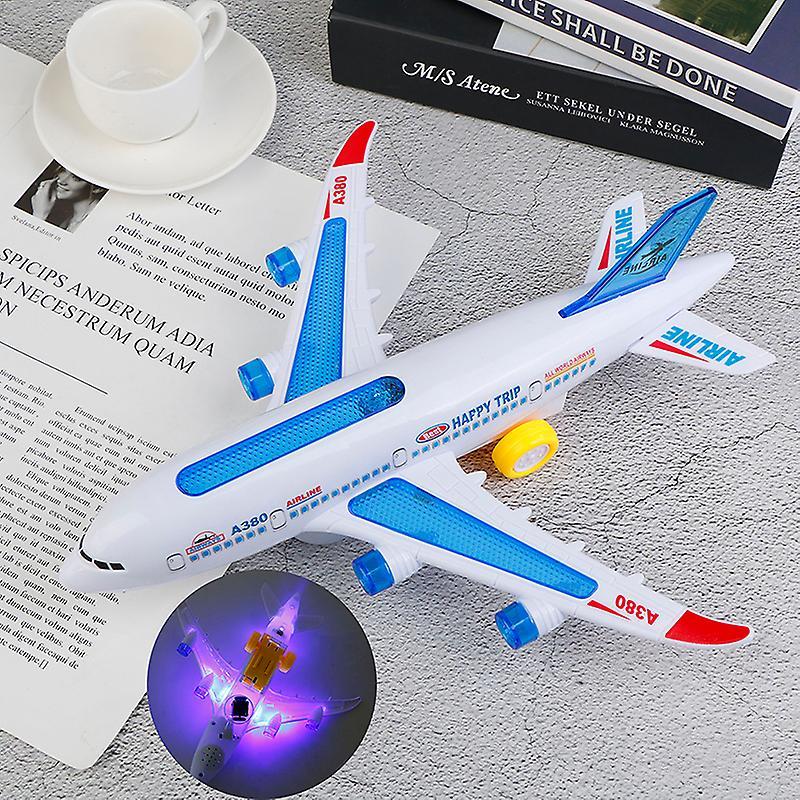Electric Airplane Toys Model With Moving Flashing Lights And Sounds Kids Toy
