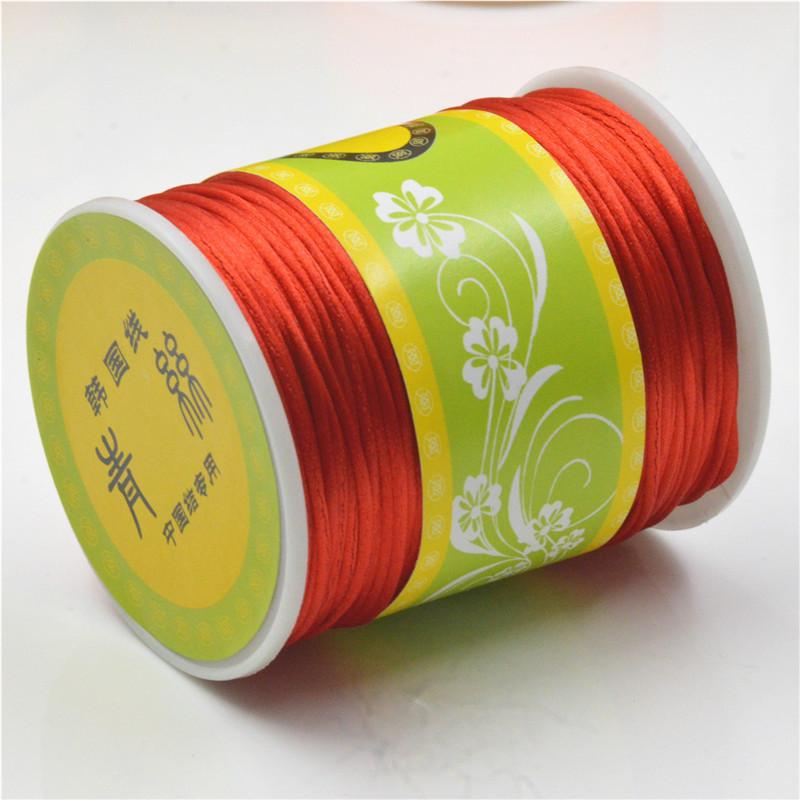 Line 7, Chinese Knot Silk Red Thread, Woven Bracelet Thread, 80 Meters Per Roll