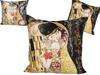 Pillow with Filling/zipper - G. Klimt, The Kiss (black Background) (carmani)
