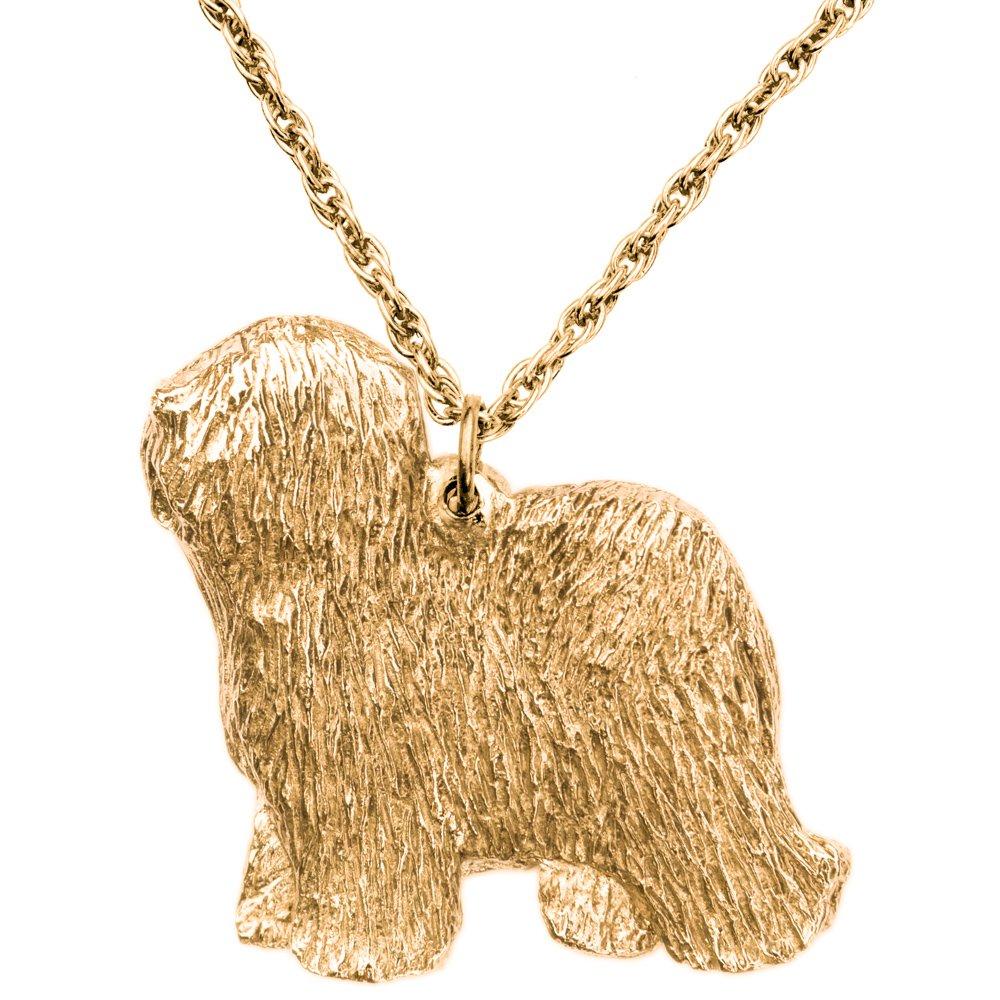 Old English Sheepdog, British-made Art Dog Pendant Necklace Collection