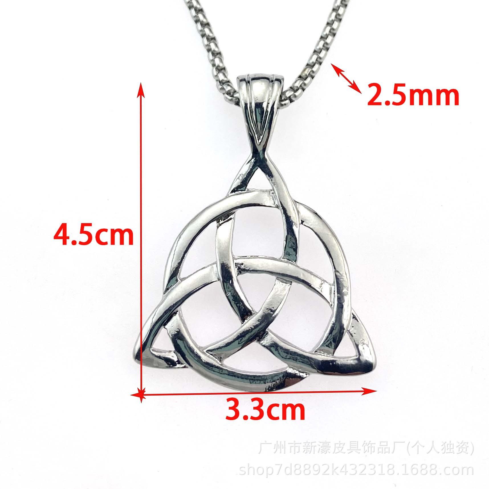 

Стильная простая цепочка из титановой стали литой ирландский комбинированный золотой кулон ожерелье цепочка для свитера аксессуары