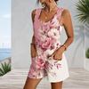 Womens Plus Size Tank Pocket Romper