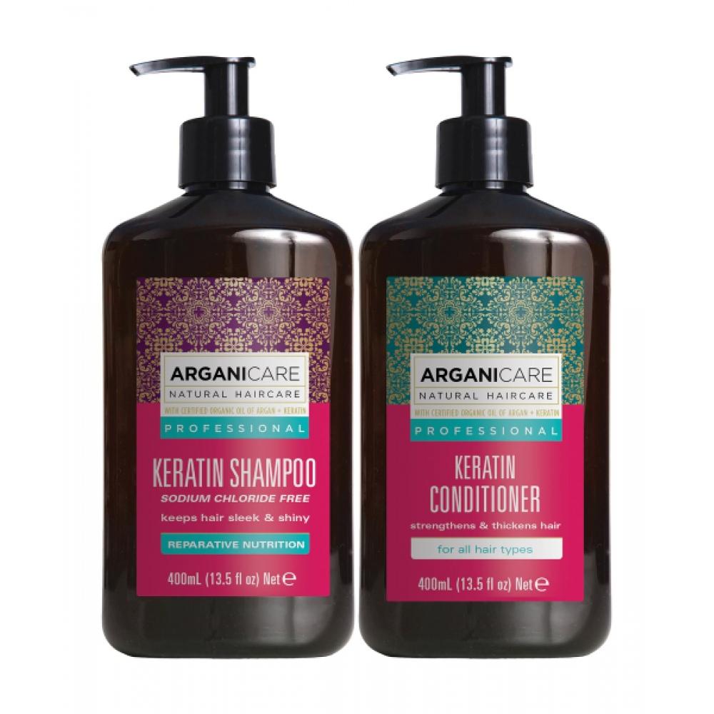 Arganicare Keratin   Argan Oil Protein Perfume Shampoo 400ml + Hair Conditioner 400ml none