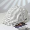 Korean Sweet Plaid Beret Hat for Women Letter Embroidery Sunshade Painter Artist Forward Cap Girls Fashion Outdoor Hat