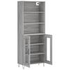 Highboard Grey Sonoma 69.5 X 34 X 180 Cm Particleboard