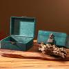 Locking Antique Wooden Jewelry Storage Box for Home Office Decoration Wood Chest Keepsakes Holder with Lock Mechanism