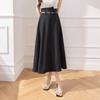 Elegant High Waist A Line Skirt Women Midi Flared Skirt Office Long Skirts Slim
