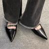 Flat bottom versatile bag head sandals women's shoes 2025 new Mary Jane with skirt pointed temperament niche single shoes