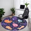 1pc Cosmic Cats Chair Carpet for Office, Perfect for Office, Holiday Party Decoration Choice Yy260314013