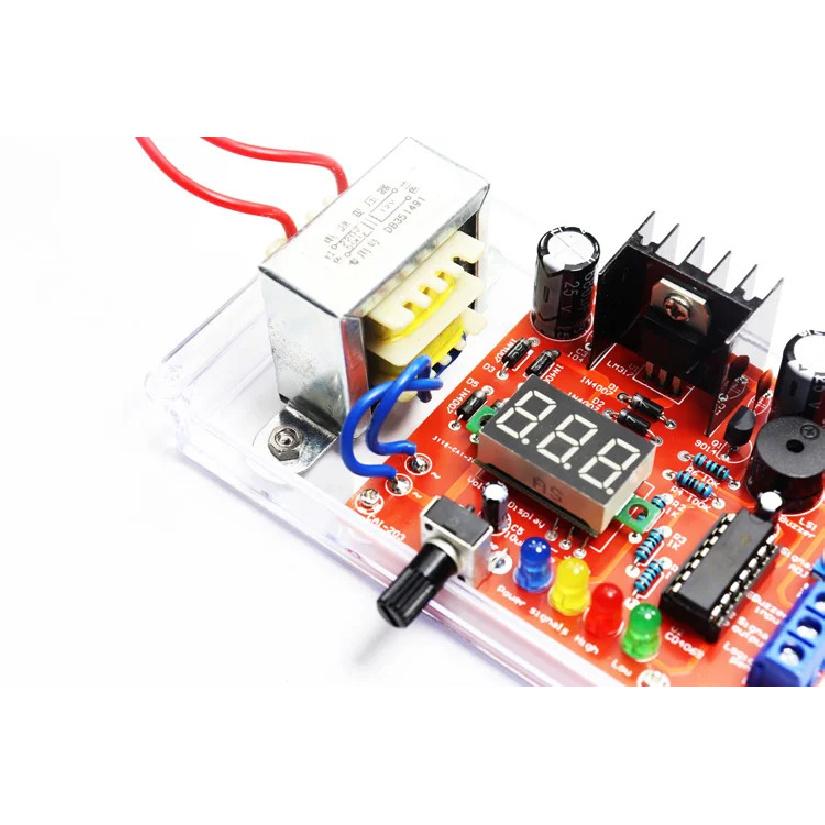 Electronic DIY LM317 Adjustable Voltage Regulated Kit DC Step-down Power Supply Making Parts With Case Soldering Assembly 220V
