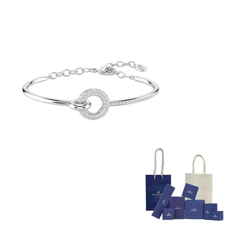 Swarovski Dextera Bangles Unisex White F-Original Brand Box And Bag белый