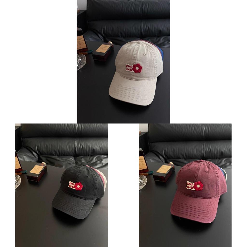 Casual Cotton Baseball Cap For Women With Embroidery Summer Sunshade Fashion Accessory