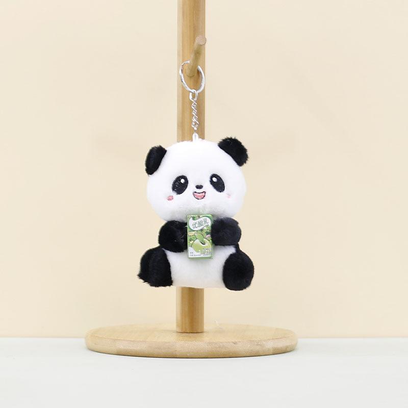 Delightful Miniature Panda Plush Doll Keychain Soft Toy For Accessories Bag