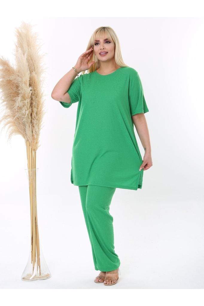 Dámský oblek velké velikosti pod svršek Velké velikosti s volným rozparkem a pružným zavinovacím oblekem