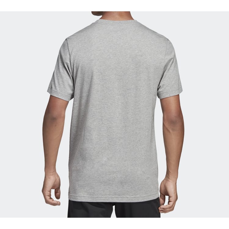 Adidas T Shirts Men's Gray Crew Neck Moderate Straight Fit DV3051