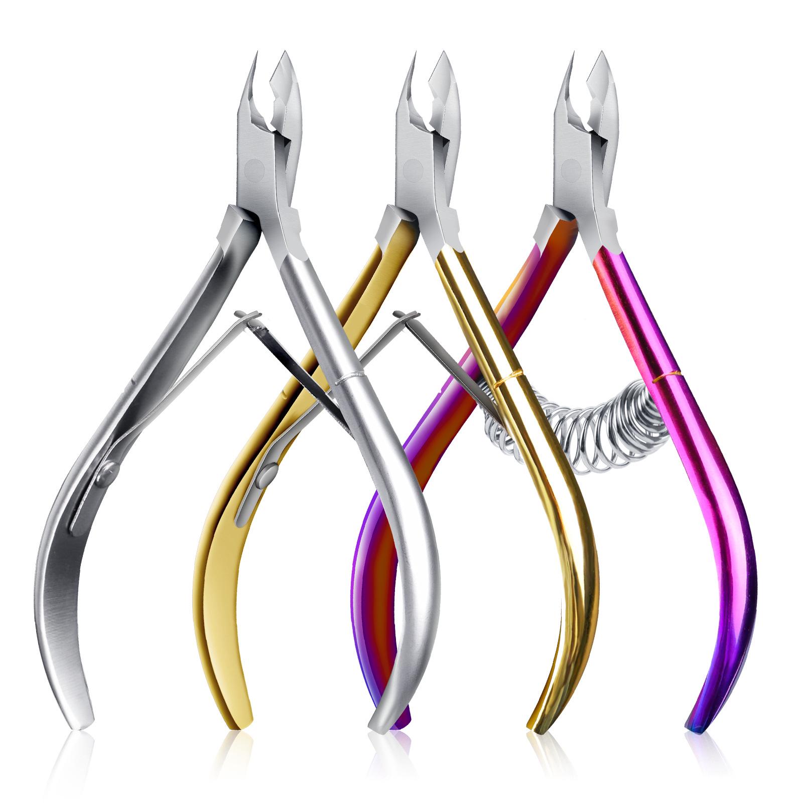 

Golden Stainless Steel Cuticle Nipper and Manicure Scissors Set