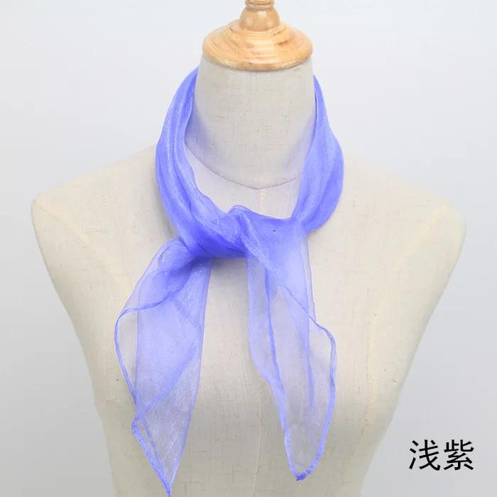 21 Farben 60*60CM Durchsichtige Transparente Schals für Mädchen Musik Tanz Schal Bonbonfarben Damen Outdoor-Schals