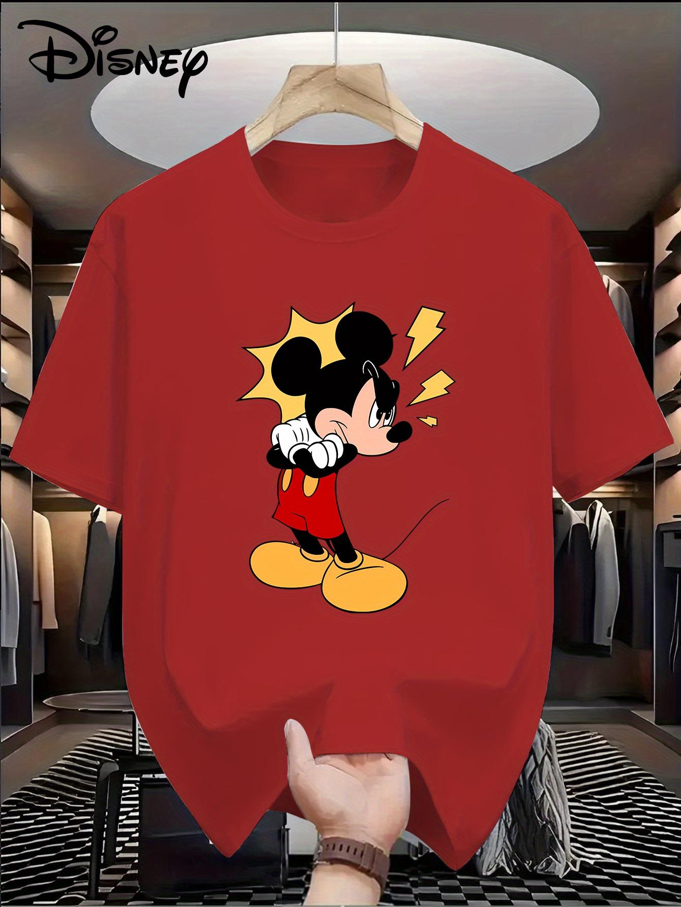 

Mickey Mouse Trendy Casual Shortsleeved Fun Series Tshirt Summer Pure Cotton Unisex and Unisexs Top Street Style Loose S