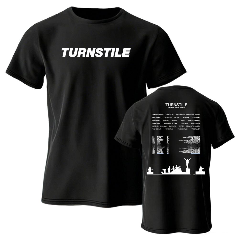 DREHKREUZ 'Never Enough Tour Pt. 2' Tour-T-Shirts Kurzarm Weiche Baumwolle Unisex Streetwear Design Grafikdruck Merch Rundhals Oberteil