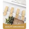 Clothes P Wooden Clothesp, 15 PCS Sturdy and Heavy Duty Natural Wood Clips for Hanging Clothes Photo Pictures Crafts Small Classroom Decorative Cheer