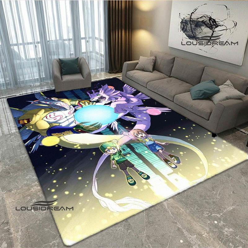3D Digimon Cartoon Printed Carpet Non-slip Carpet Yoga Mat Carpets for Living Room Area Rug Home Bedroom Decor Birthday Gift