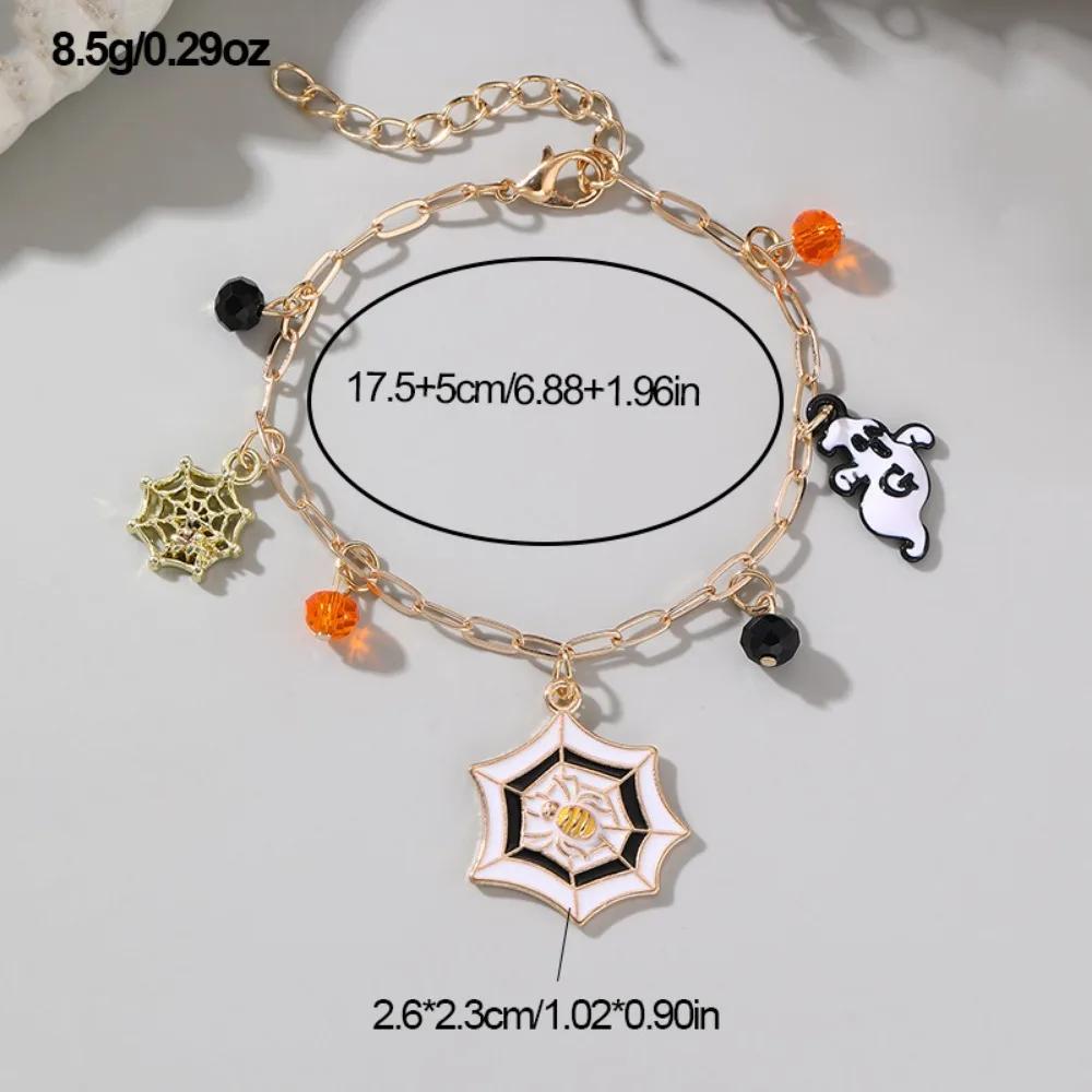 Trend Female Bracelet Spider Pumpkin Pendant Classical Stackable Halloween Bracelet